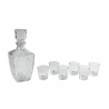 Set bottiglia in vetro per liquore + 6 bicchieri Diamante Promozione