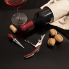 Set degustazione vino tappo e cavatappi acciaio e legno Lagaas Vendita