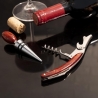 Set degustazione vino tappo e cavatappi acciaio e legno Lagaas Offerta