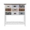 Consolle in legno shabby chic 9 cassetti 80x32,5x82cm Sardinia Vendita