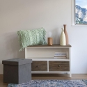 Mobile porta TV credenza shabby chic in legno con 2 cassetti Terosk Vendita