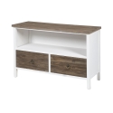 Mobile porta TV credenza shabby chic in legno con 2 cassetti Terosk Offerta