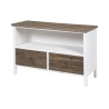 Mobile porta TV credenza shabby chic in legno con 2 cassetti Terosk Offerta