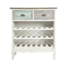 Mobile cantinetta 21 bottiglie di vino in legno shabby chic Cortez Vendita