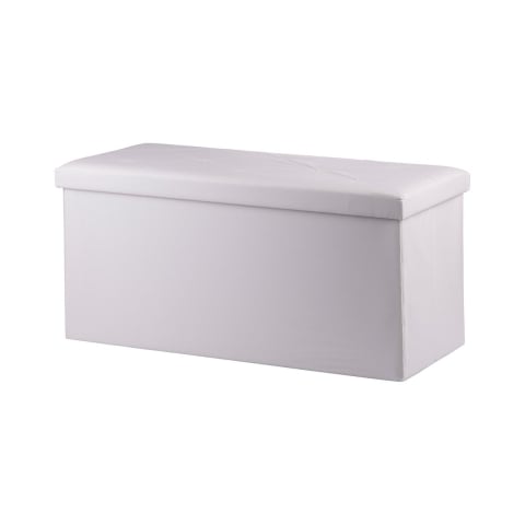 Panca contenitore multiuso bianco 78x38x38 cm Morva Promozione