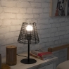 Lampada da tavolo scrivania effetto rattan Sayura Vendita