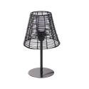 Lampada da tavolo scrivania effetto rattan Sayura Stock