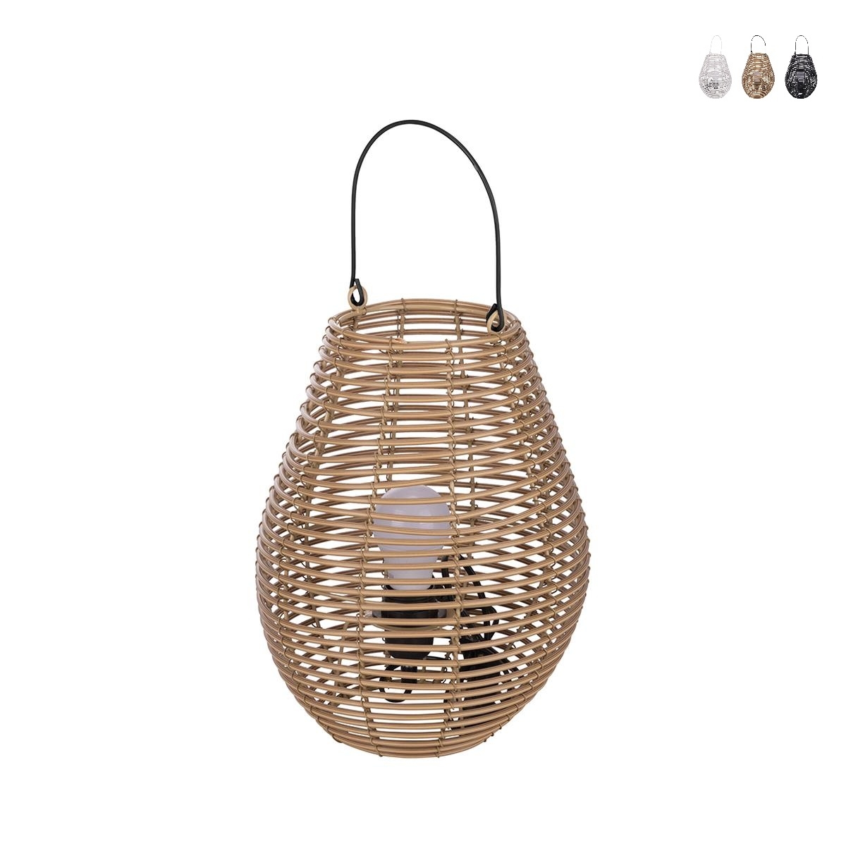 Lampada a sospensione anfora effetto rattan h34cm Lumezi