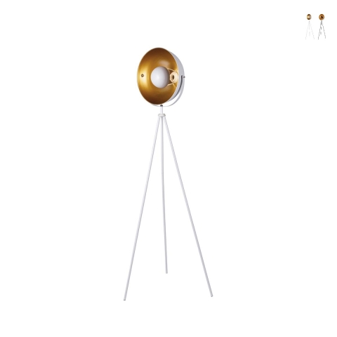 Lampada da terra piantana in metallo a tre piedi orientabile Industry Promozione