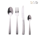 Set 24 posate da tavola acciaio inox impugnatura effetto martellato Bali Promozione