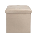 Pouf contenitore quadrato 38x38cm multiuso effetto velluto Yushka Costo