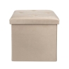 Pouf contenitore quadrato 38x38cm multiuso effetto velluto Yushka Costo