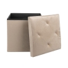 Pouf contenitore quadrato 38x38cm multiuso effetto velluto Yushka Vendita