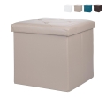 Pouf contenitore quadrato multiuso 38x38xh.38cm Zilkov Promozione