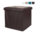 Pouf contenitore quadrato multiuso 38x38xh.38cm Zilkov Sconti