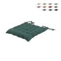 Cuscino per sedie cucina con laccetti 40x40 cm effetto lino Alara Scelta