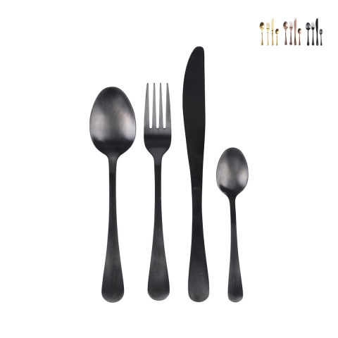 Set 24 posate in acciaio inox 18/0 finitura satinata 5th Avenue Promozione