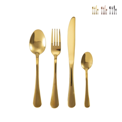 Set 24 posate in acciaio inox 18/0 finitura lucida 5th Avenue Promozione
