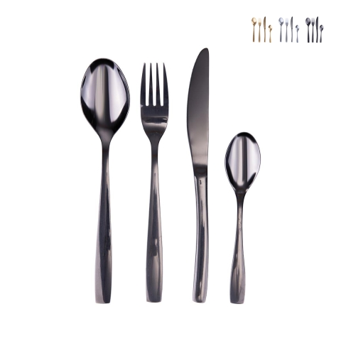 Set 24 posate in acciaio inox 18/0 finitura lucida Manhattan Promozione