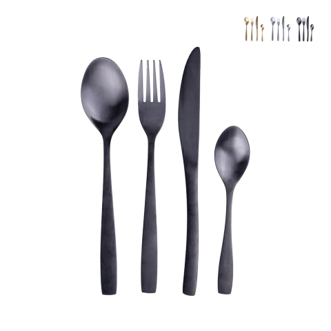 Set 16 posate in acciaio inox 18/0 finitura satinata Manhattan Promozione