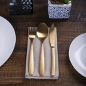 Set 16 posate in acciaio inox satinato impugnatura martellata Harlem Sconti