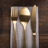 Set 16 posate in acciaio inox satinato impugnatura martellata Harlem Saldi