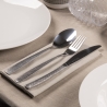 Set 24 posate acciaio inox lucido impugnatura martellata Harlem Vendita