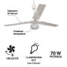 Ventilatore da soffitto con luce 3 pale 5 velocità Windy Offerta