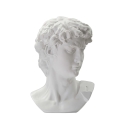 Scultura decorativa testa uomo in resina 44x35,5x60cm David Sconti