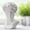 Scultura decorativa testa uomo in resina 44x35,5x60cm David Vendita