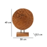 Scultura etnica decorativa in legno teak fatto a mano Coin Scelta