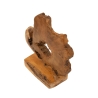 Scultura in legno teak fatta a mano in stile etnico Bintang Saldi