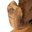 Scultura in legno teak fatta a mano in stile etnico Bintang Stock