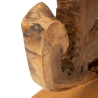 Scultura in legno teak fatta a mano in stile etnico Bintang Stock