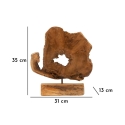 Scultura in legno teak fatta a mano in stile etnico Bintang Modello