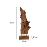 Scultura decorativa etnica in legno teak fatta a mano Akar Scelta
