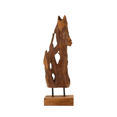 Scultura artigianale decorativa in legno teak stile etnico Rakat Promozione