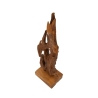 Scultura artigianale decorativa in legno teak stile etnico Rakat Saldi