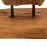 Scultura artigianale decorativa in legno teak stile etnico Rakat Stock