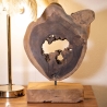Scultura in legno teak fatta a mano in stile etnico Bintang Vendita