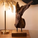 Scultura artigianale decorativa in legno teak stile etnico Rakat Vendita