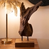 Scultura artigianale decorativa in legno teak stile etnico Rakat Vendita