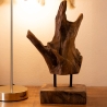 Scultura stile etnico in legno teak scolpita a mano Taka Vendita