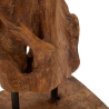 Scultura stile etnico in legno teak scolpita a mano Taka Sconti