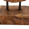 Scultura stile etnico in legno teak scolpita a mano Taka Stock