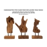 Scultura stile etnico in legno teak scolpita a mano Taka Scelta
