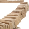 Scultura barca a vela in legno con rete in tessuto 45x45x7cm Enok Scelta