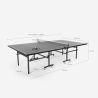 Tavolo ping pong 274x152,5cm professionale pieghevole con tendirete racchette palline Booster 