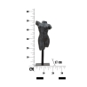 Statuetta scultura decorativa busto donna in resina nero Afrodite Stock