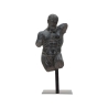 Statuetta busto uomo scultura in resina nera Ercole Promozione
